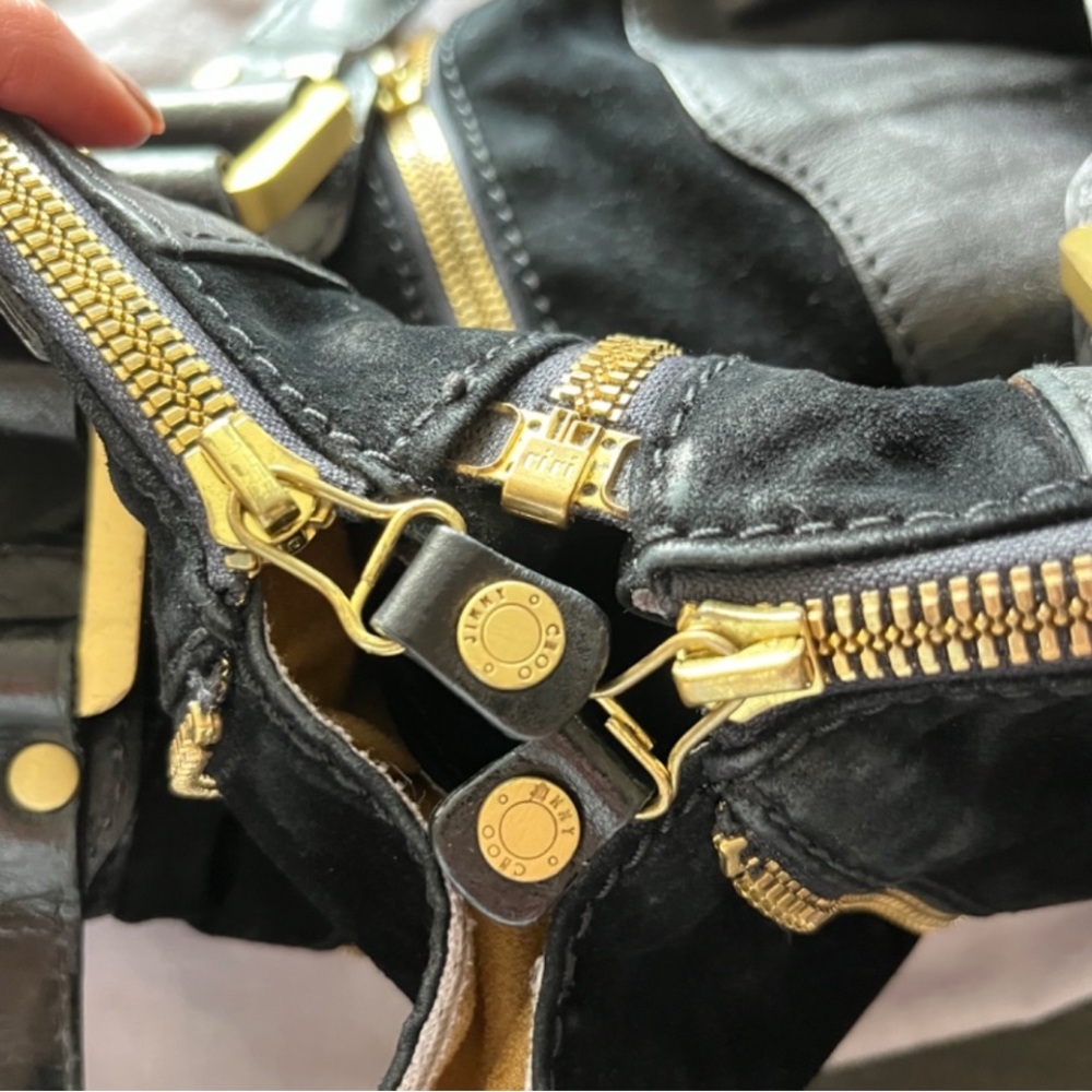 Authentic Jimmy Choo Expandable Satchel - Picture 7 of 11